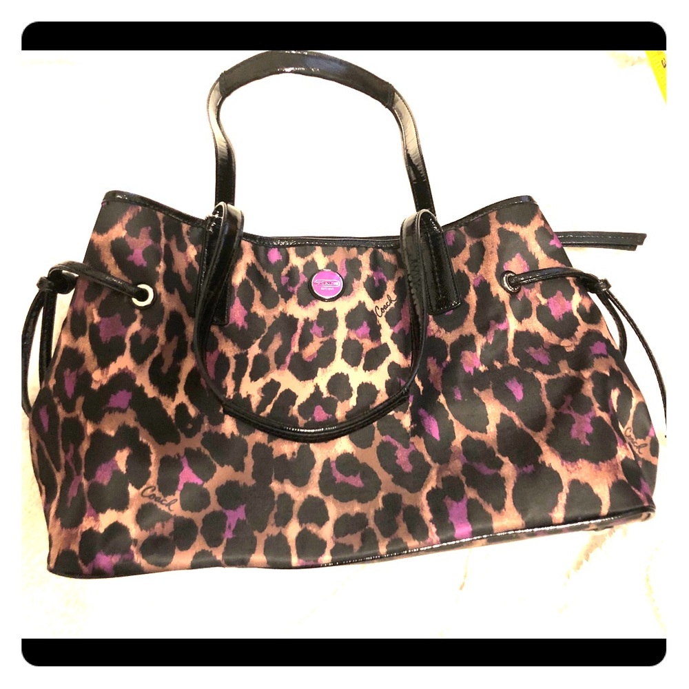 Coach Signature Ocelot Print Carryall